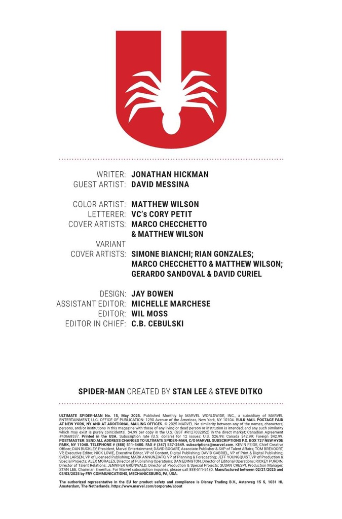 ULTIMATE SPIDER-MAN #15 TBD ARTIST ULTIMATE SPECIAL VAR