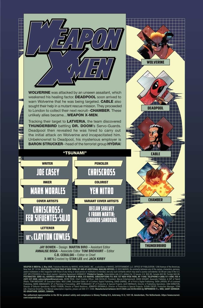 WEAPON X-MEN #2 (OF 5) DECLAN SHALVEY VAR