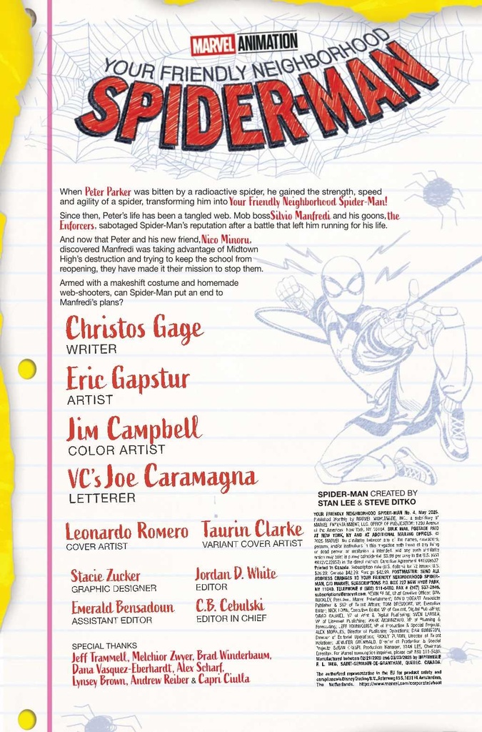 YOUR FRIENDLY NEIGHBORHOOD SPIDER-MAN #4 (OF 5) MARVEL ANIMATION VAR