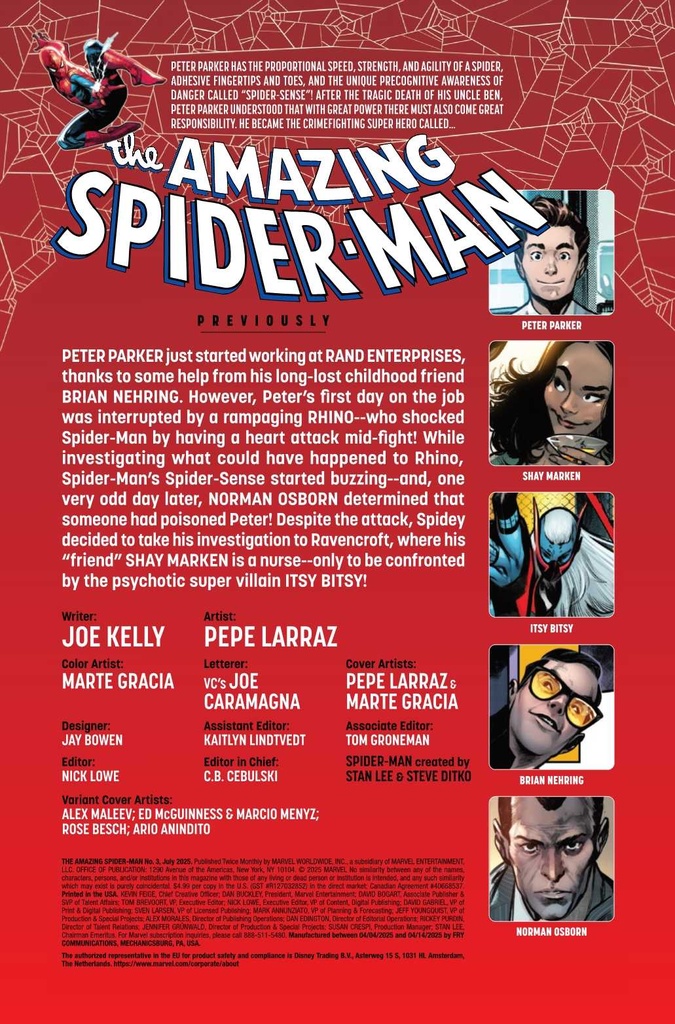 AMAZING SPIDER-MAN #3 ED MCGUINNESS ITSY-BITSY VAR