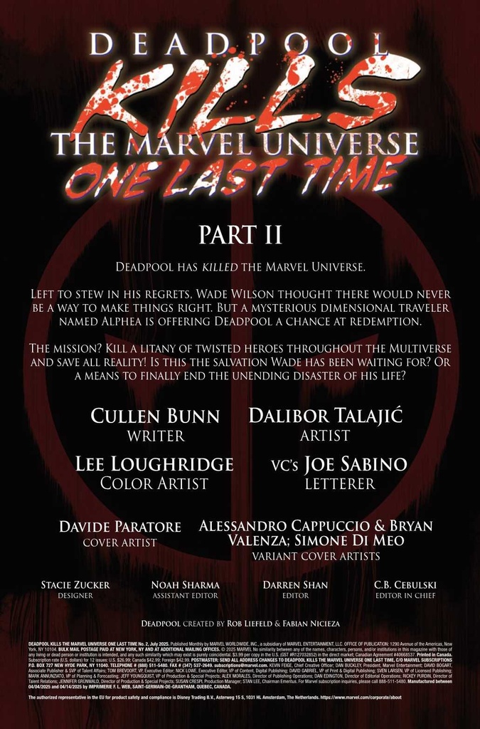 DEADPOOL KILLS THE MARVEL U ONE LAST TIME #2 (OF 5)