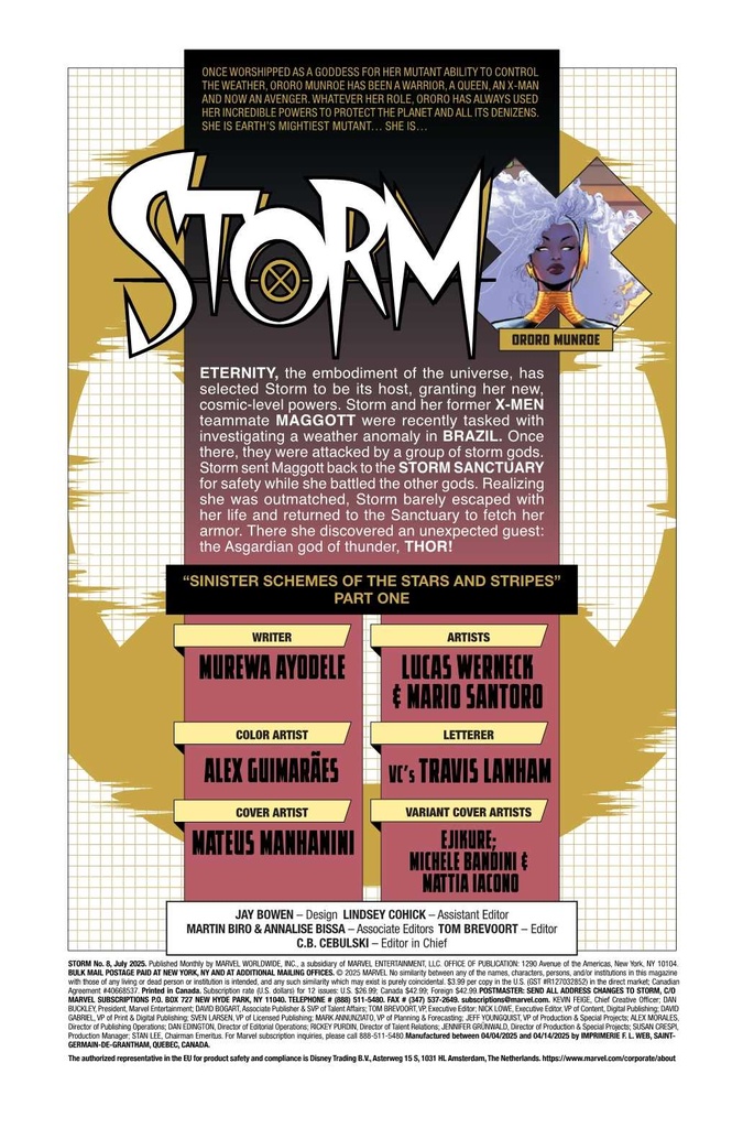 STORM #8 MICHELE BANDINI VAR