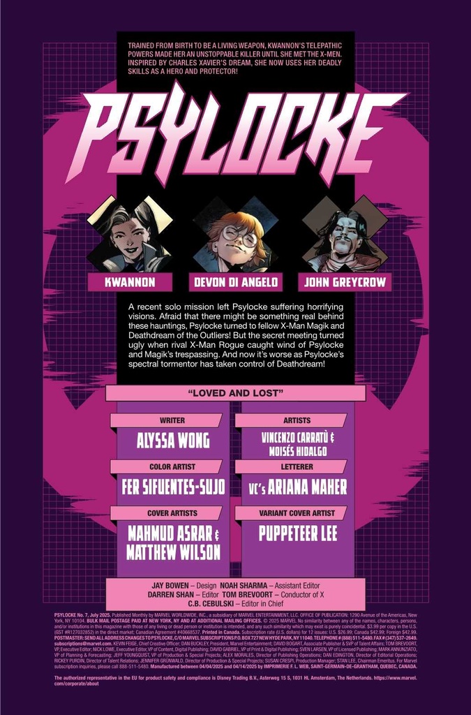 PSYLOCKE #7