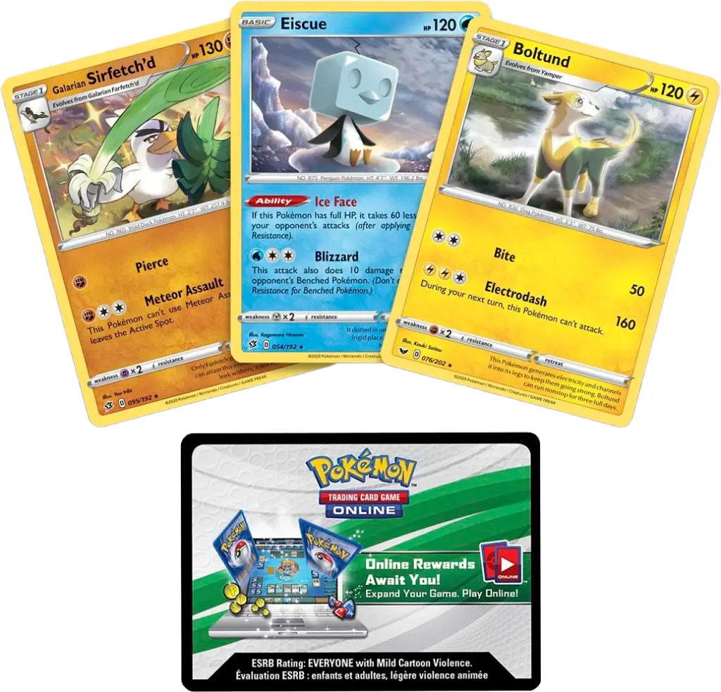 Pokémon TCG - Knock Out Collection (Boltund, Eiscue & Galarian Sirfetch'd, 4)