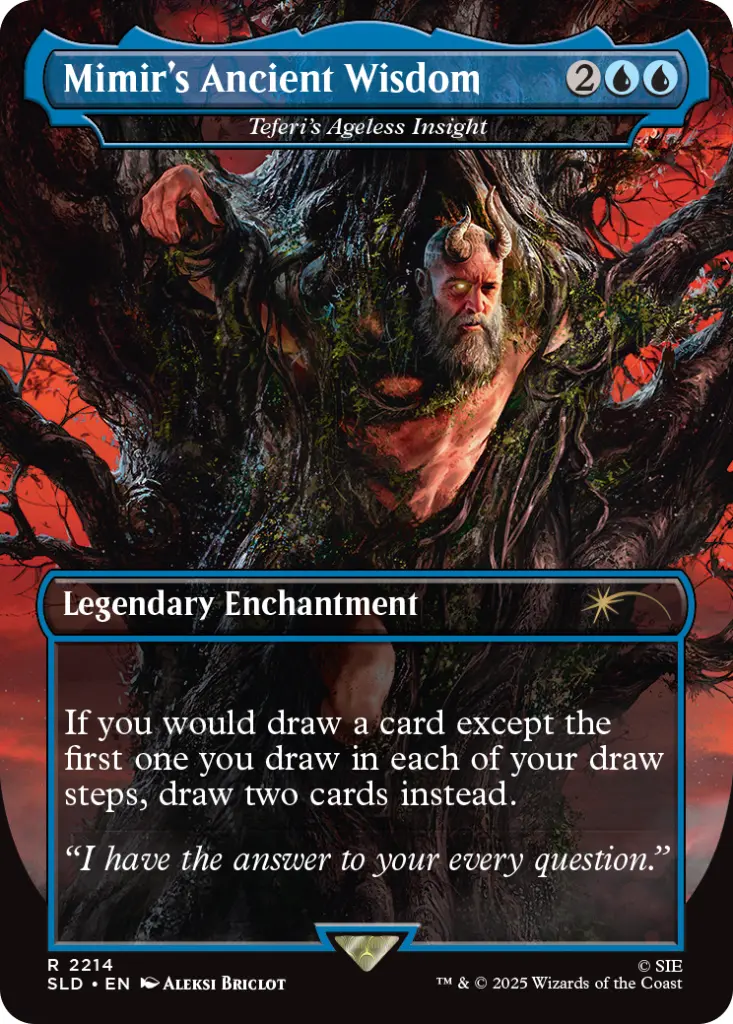 Magic: The Gathering - Secret Lair x God of War: Norse (REVERSIBLE Teferi’s Ageless Insight as “Mimir’s Ancient Wisdom”)