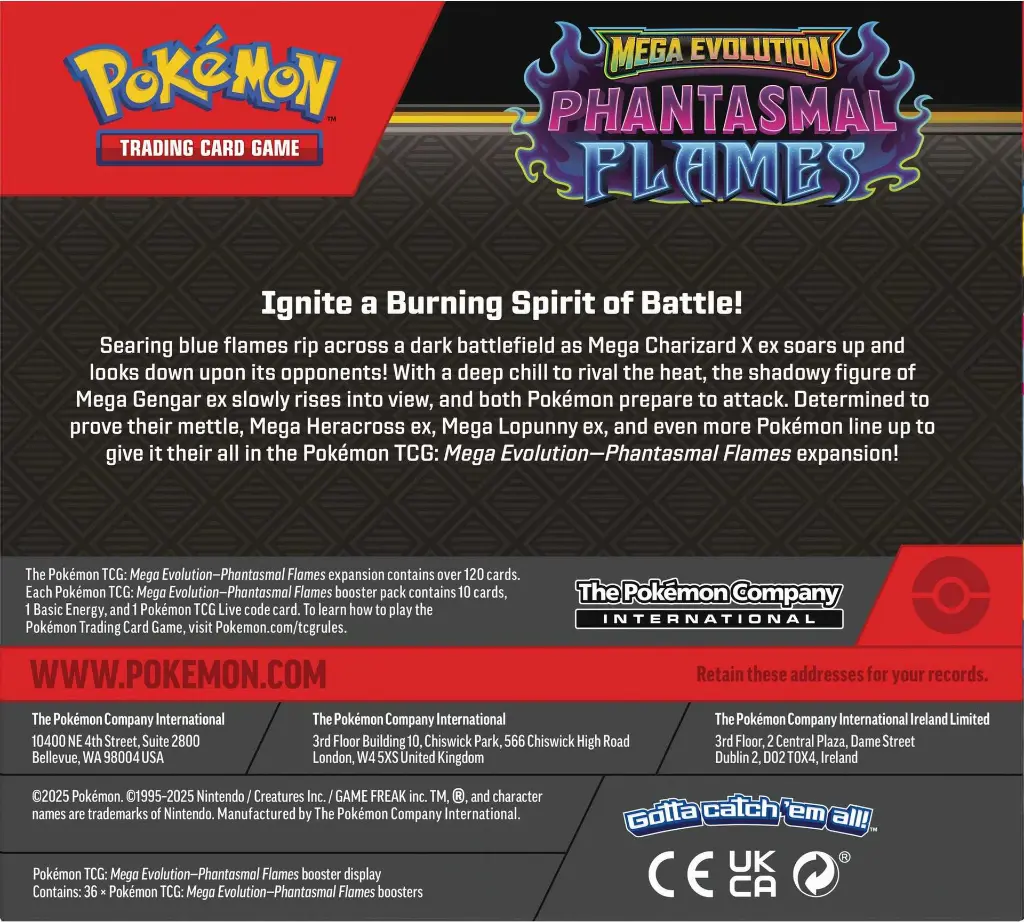 Pokémon - Mega Evolution 2: Phantasmal Flames Booster Box (3)