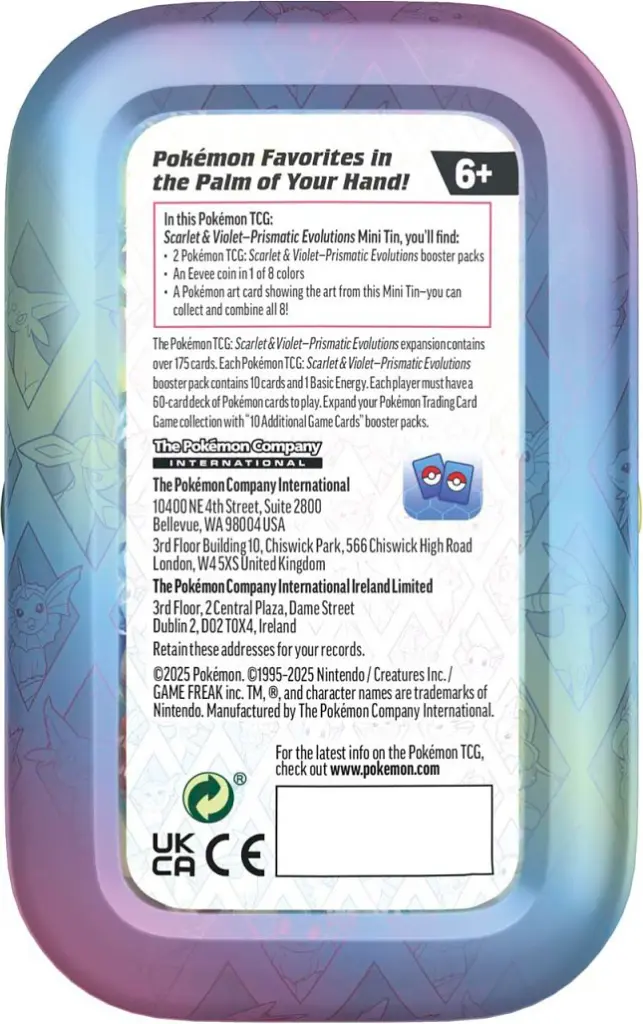 Pokémon - Scarlet & Violet 8.5: Prismatic Evolutions - Mini Tin Display (Tin)