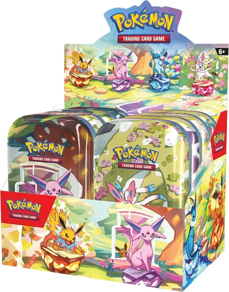 Pokémon - Scarlet & Violet 8.5: Prismatic Evolutions - Mini Tin Display (Side)
