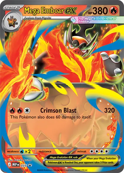Pokémon - Mega Evolution 2.5: Ascended Heroes Mega Emboar ex Box (Promo Card)