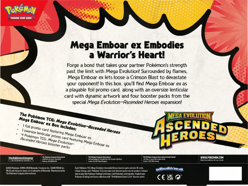 Pokémon - Mega Evolution 2.5: Ascended Heroes Mega Emboar ex Box (2)