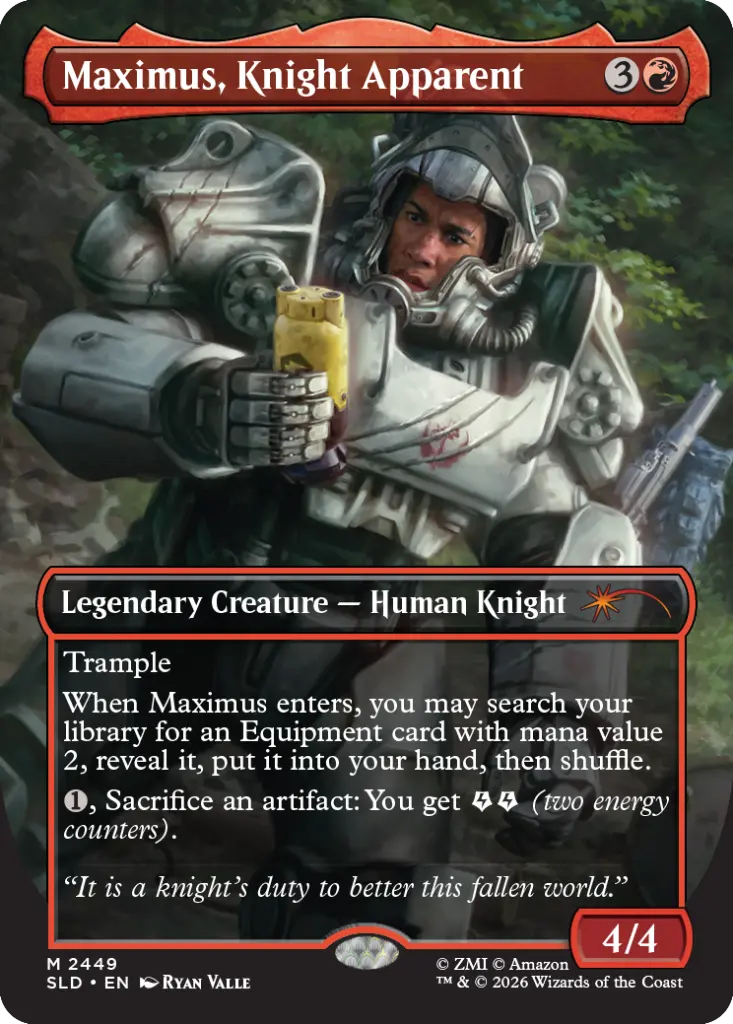 Magic: The Gathering - Secret Lair x Fallout: Beyond Vault 33 (Maximus, Knight Apparent)