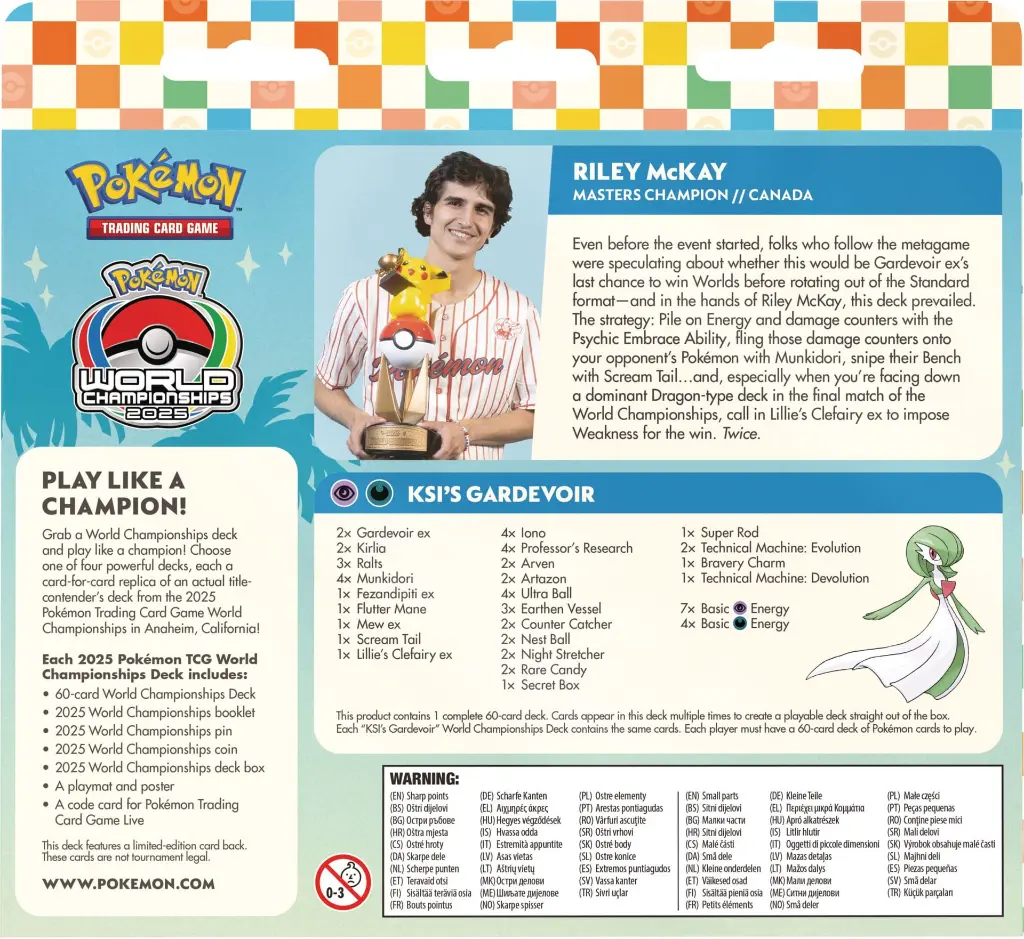 Pokemon: 2025 World Championships Deck (KSI's Gardevoir, 2)