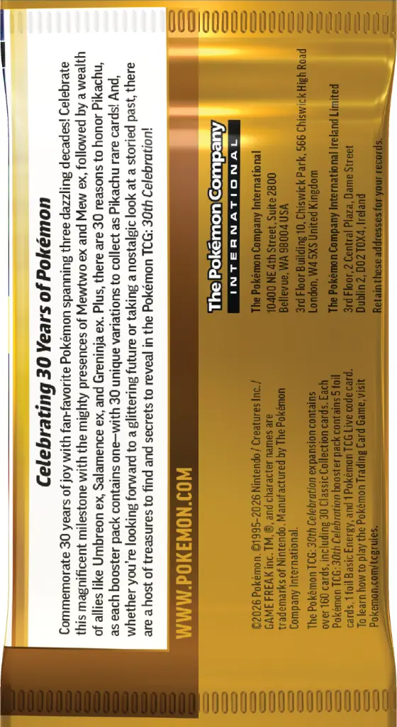 Pokémon: 30th Celebration - Booster Pack (2)