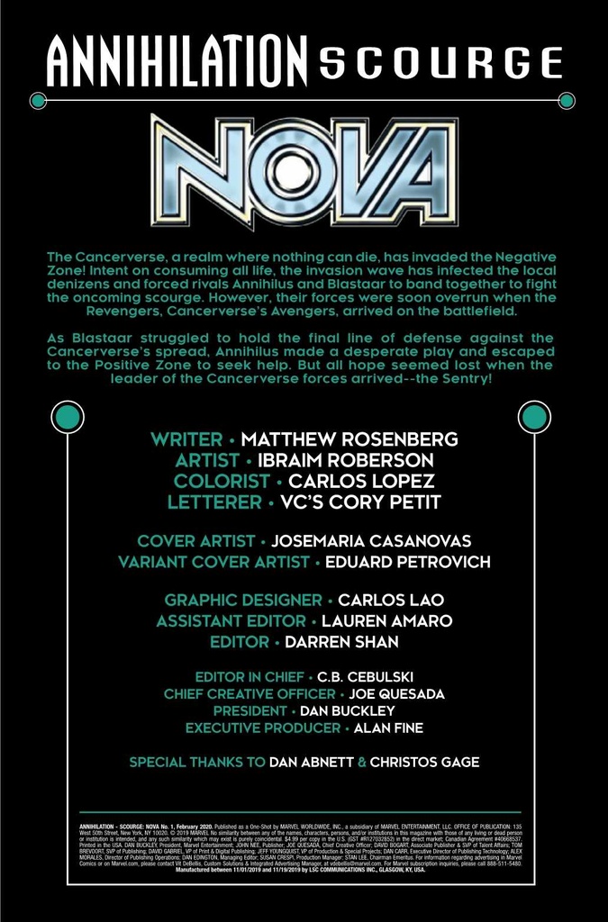 Annihilation Scourge: Nova #1 (Petrovich Variant)