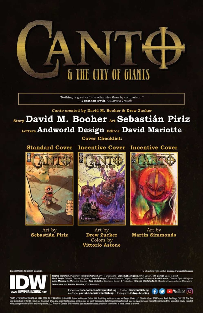 Canto and The City of Giants #1 of 3 (1:10 Zucker Variant)