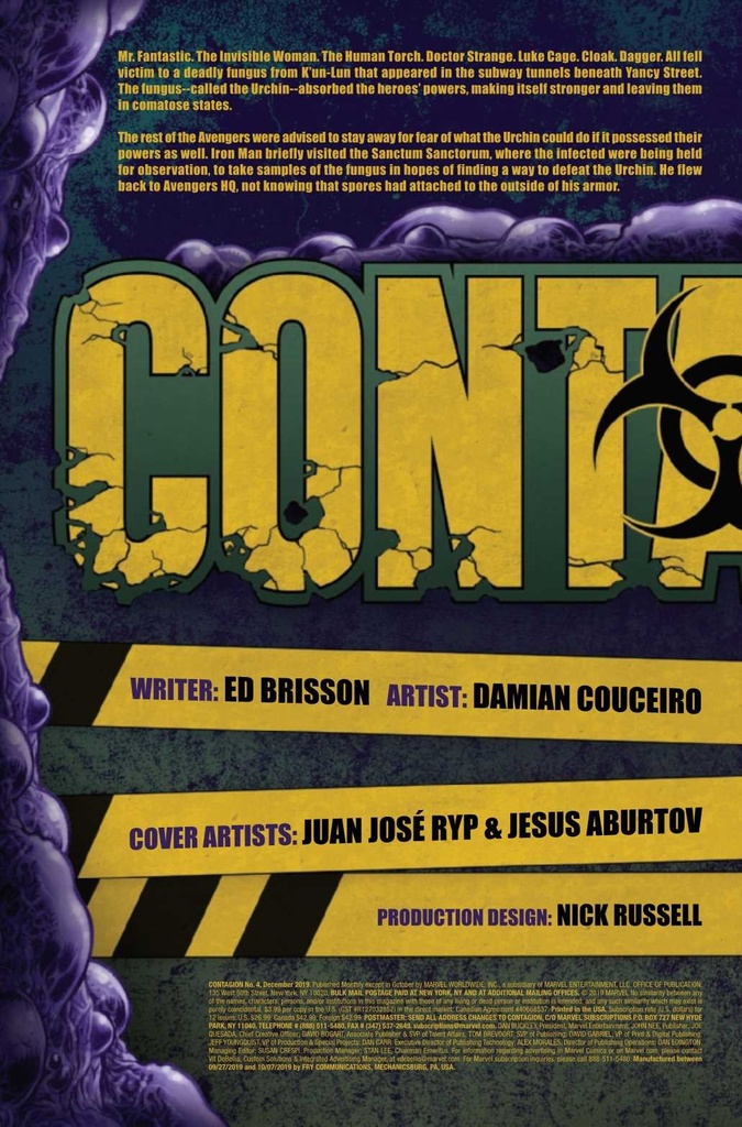 Contagion #4 of 5 (Browne Variant)
