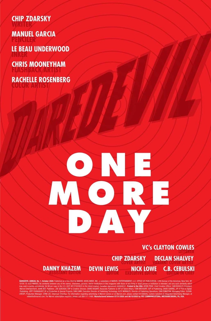 Daredevil: Annual #1 (Shalvey Variant)