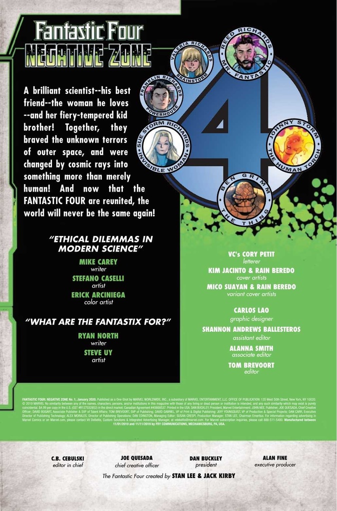 Fantastic Four: Negative Zone #1 (Suayan Variant)