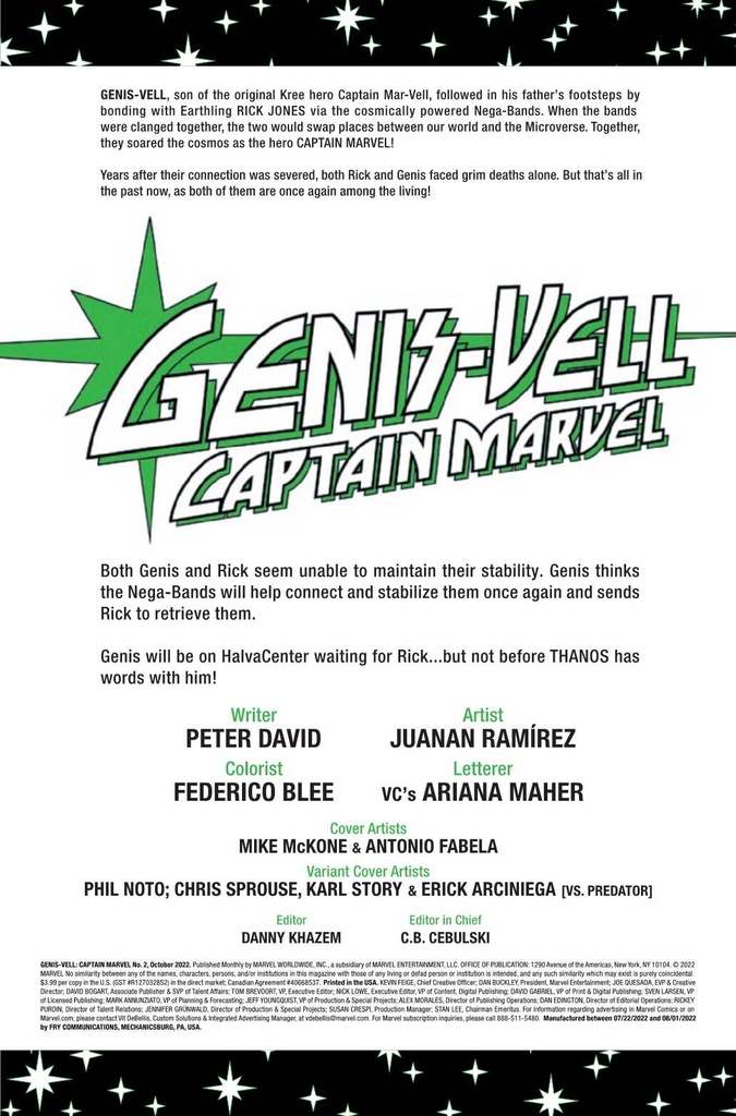 GENIS-VELL CAPTAIN MARVEL #2 (OF 5)