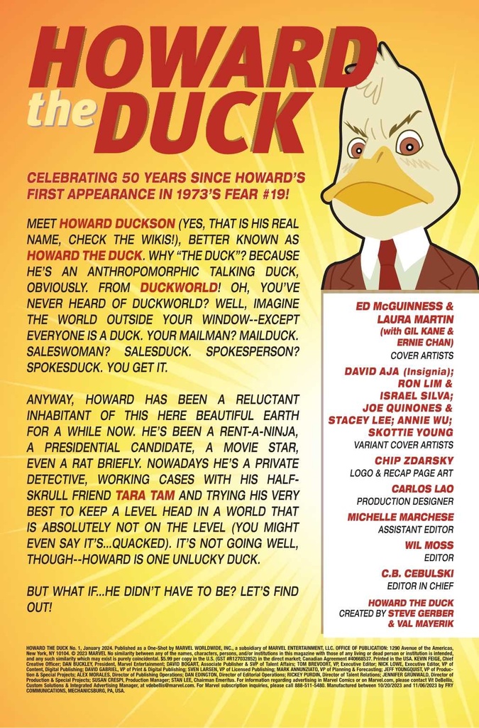 HOWARD THE DUCK #1