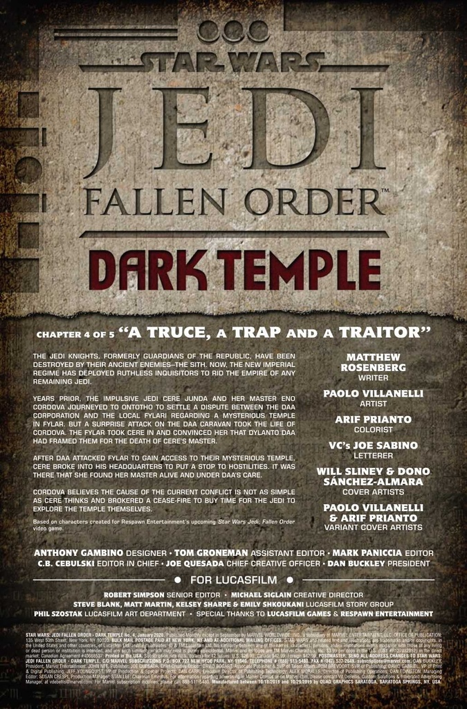 Star Wars: Jedi Fallen Order: Dark Temple #4 of 5