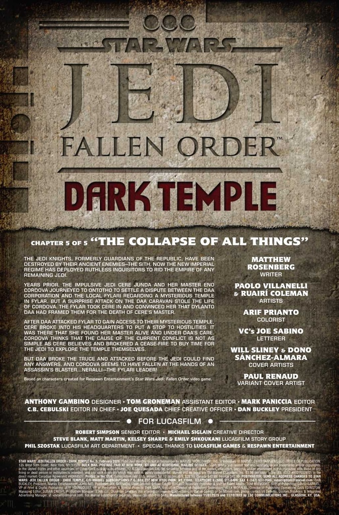 Star Wars: Jedi Fallen Order: Dark Temple #5 of 5