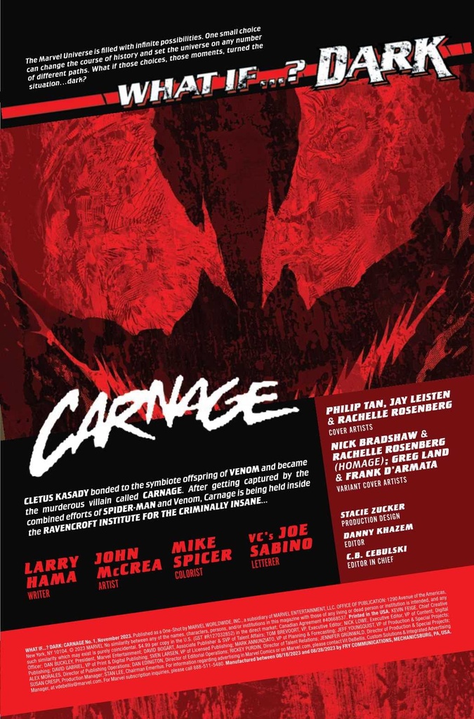 WHAT IF DARK CARNAGE #1