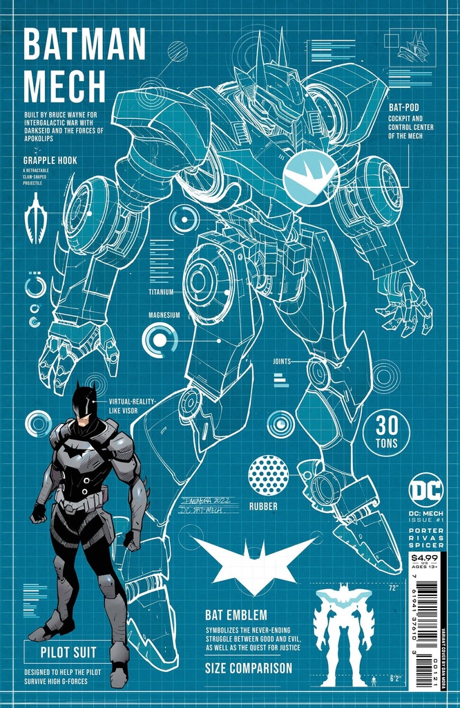 DC: Mech #1 of 6 (Cover B Dan Mora Card Stock Variant)