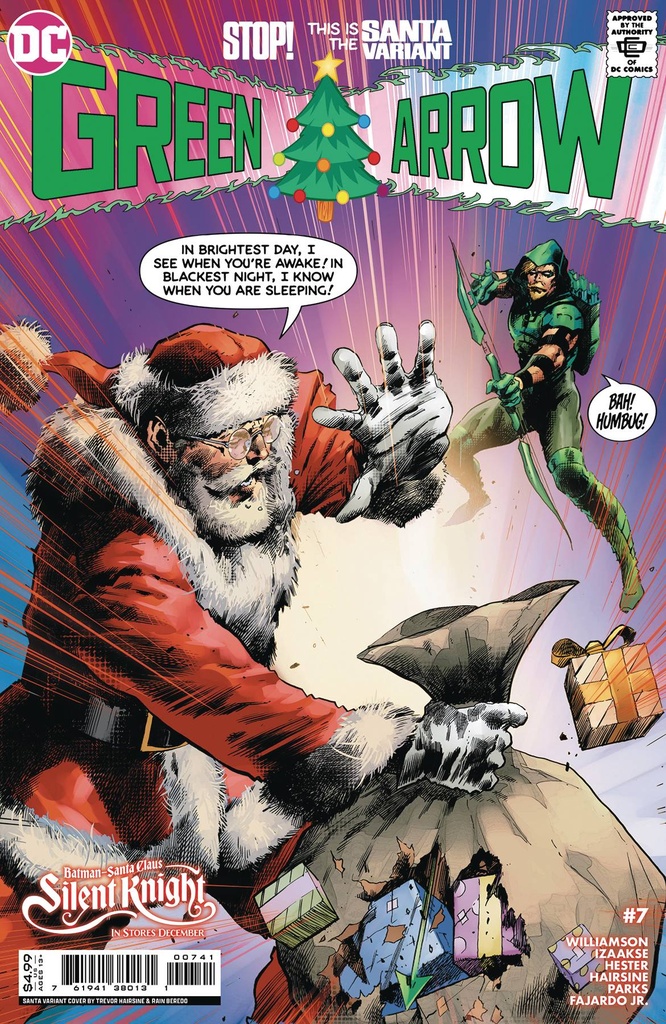 Green Arrow #7 (Cover C Trevor Hairsine Santa Card Stock Variant)
