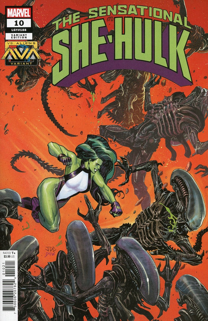 Sensational She-Hulk #10 (Joshua Cassara Marvel vs Alien Variant)