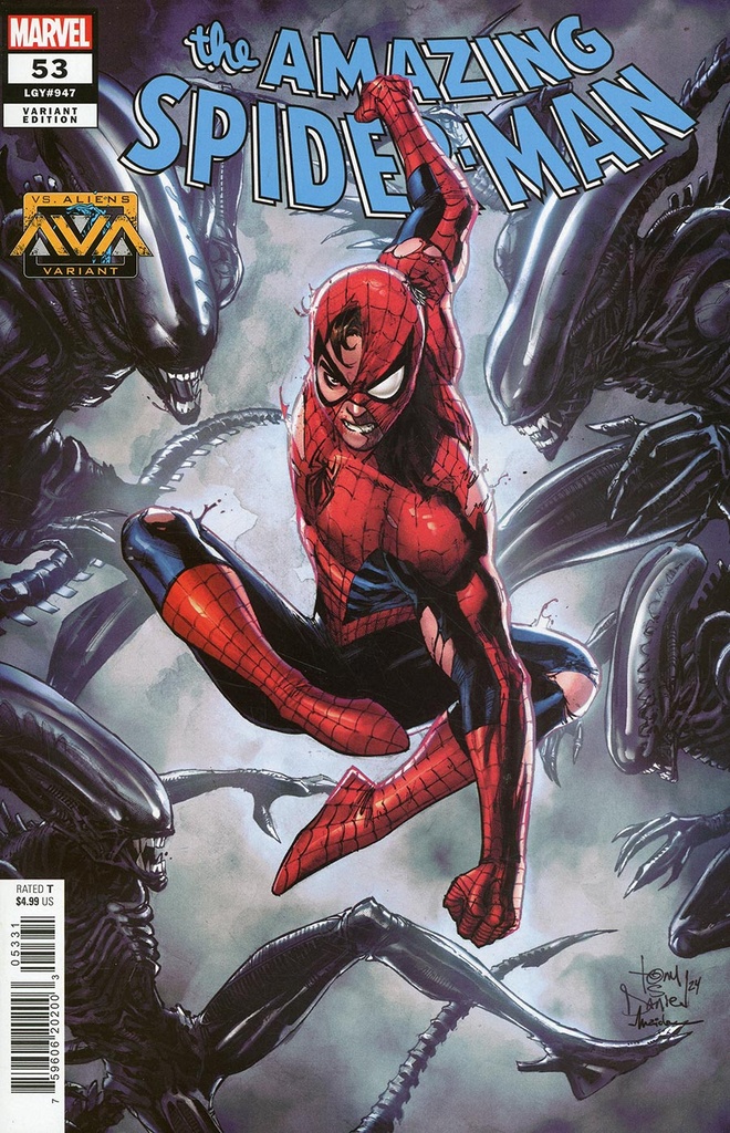 Amazing Spider-Man #53 (Tony Daniel Marvel vs Alien Variant)