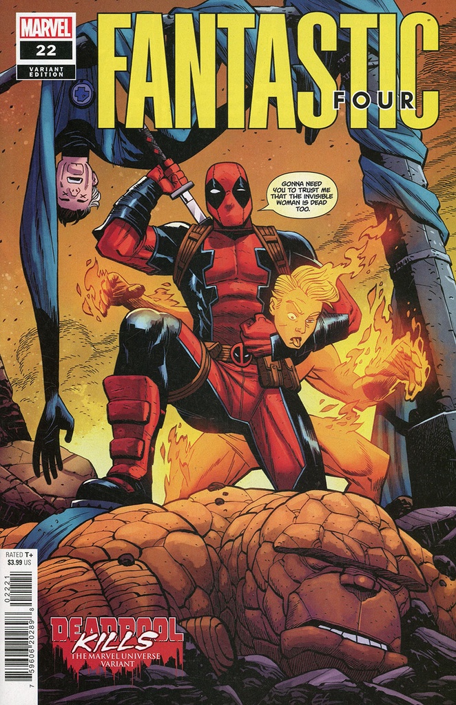 Fantastic Four #22 (Ethan Young Deadpool Kills The Marvel Universe Variant)