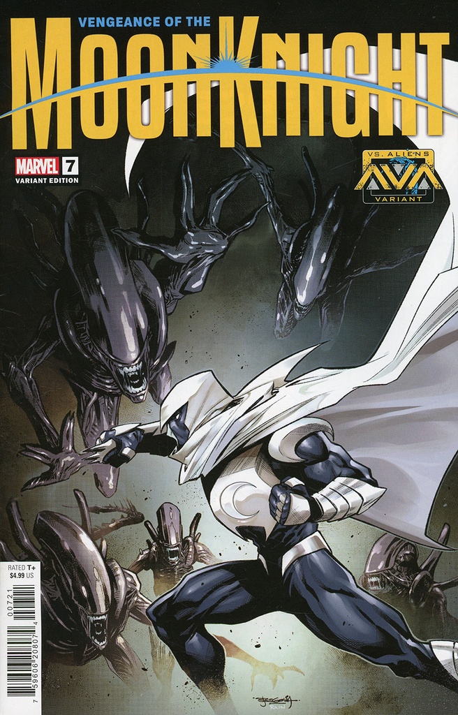 Vengeance of the Moon Knight #7 (Stephen Segovia Marvel vs Alien Variant)