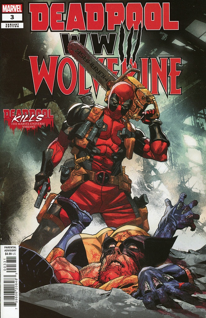 Deadpool & Wolverine: WWIII #3 (Leinil Francis Yu Deadpool Kills The Marvel Universe Variant)