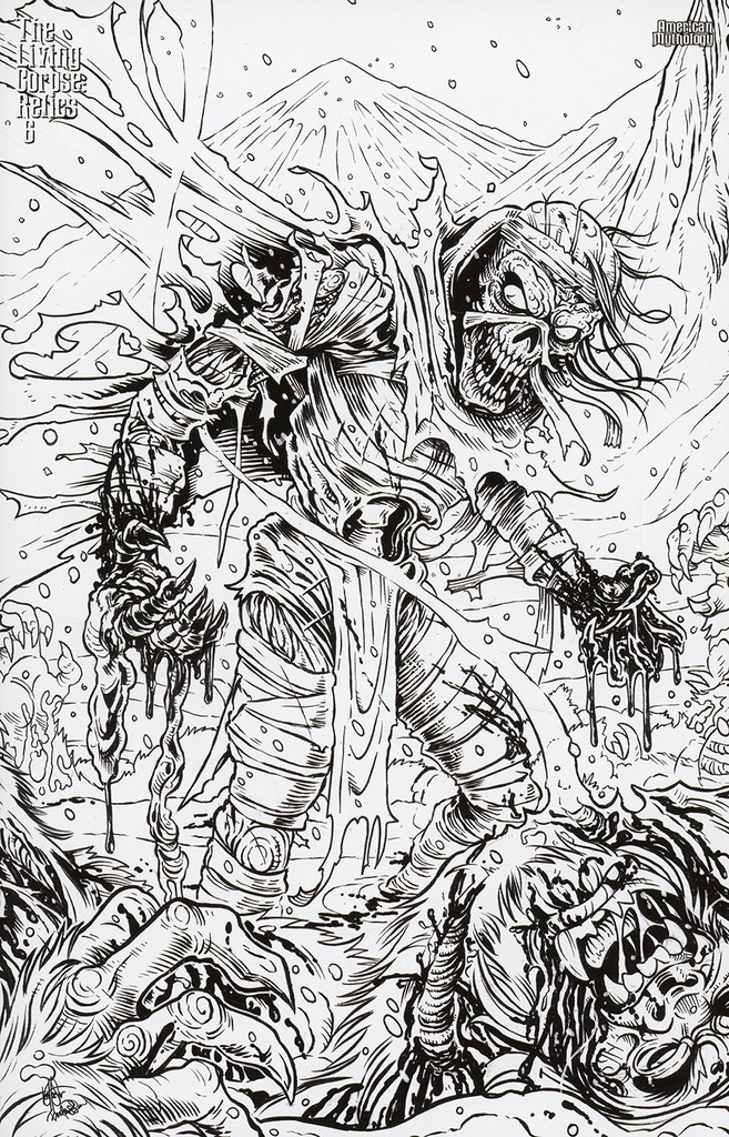 The Living Corpse: Relics #6 (Encore Edition B&W Limited Raw Variant)