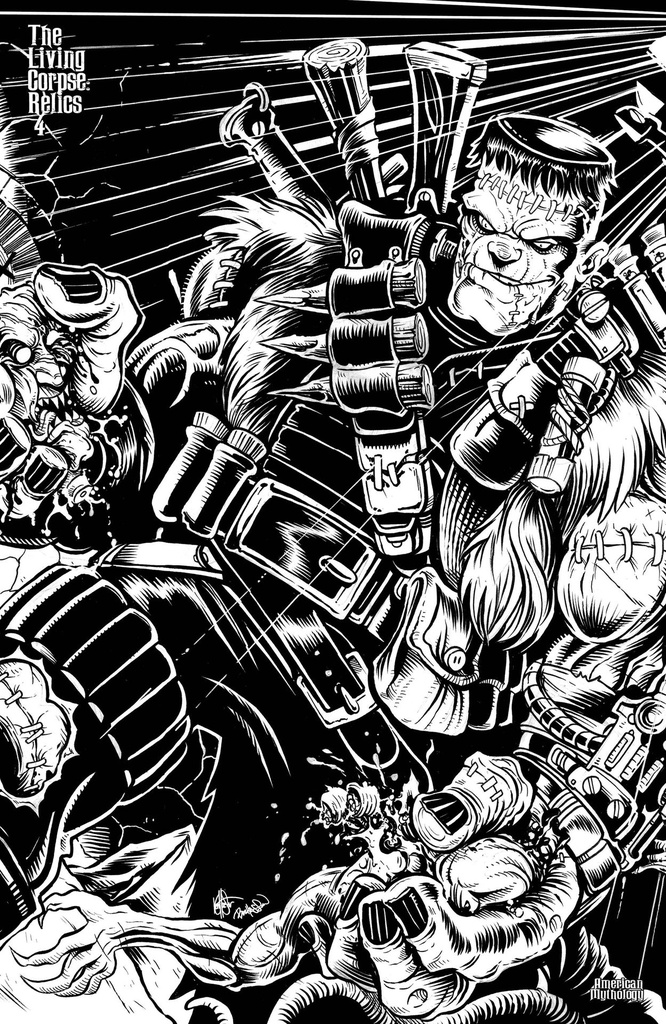 The Living Corpse: Relics #4 (Encore Edition B&W Limited Raw Variant)