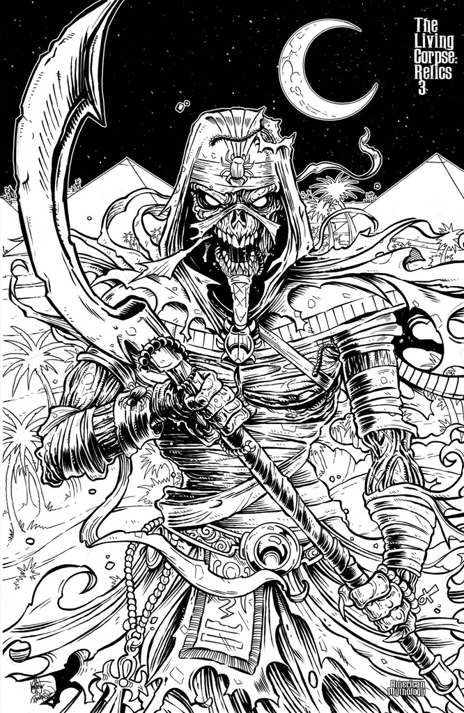 The Living Corpse: Relics #3 (Encore Edition B&W Limited Raw Variant)
