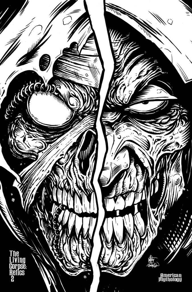 The Living Corpse: Relics #2 (Encore Edition B&W Limited Raw Variant)