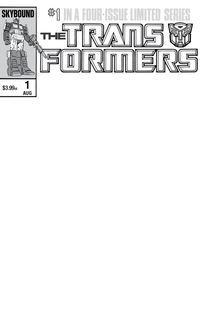 The Transformers #1 (40th Anniversary Edition Cover C Blank Sketch Variant)