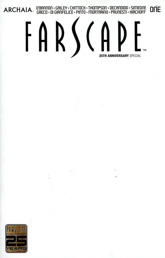 Farscape 25th Anniversary Special #1 (Cover D Blank Variant)