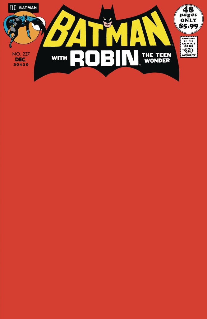Batman #237 (Facsimile Edition Cover C Blank Variant)