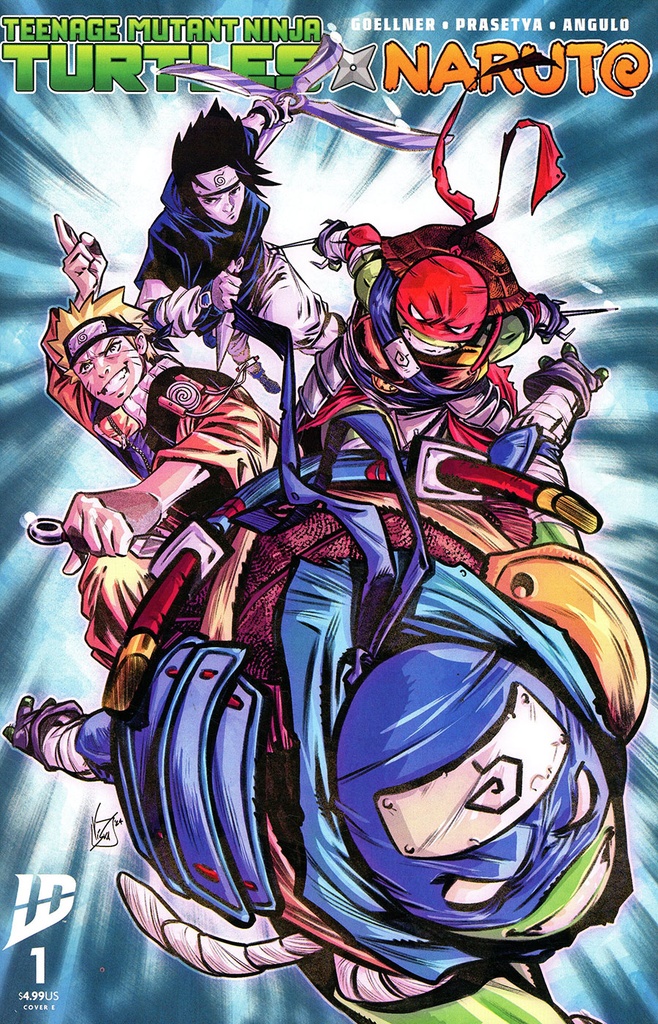 Teenage Mutant Ninja Turtles x Naruto #1 (Cover E Vincenzo Federici)