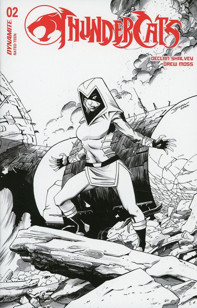 Thundercats #2 (Cover ZE Line Art Virgin Variant Signed By Declan Shalvey)