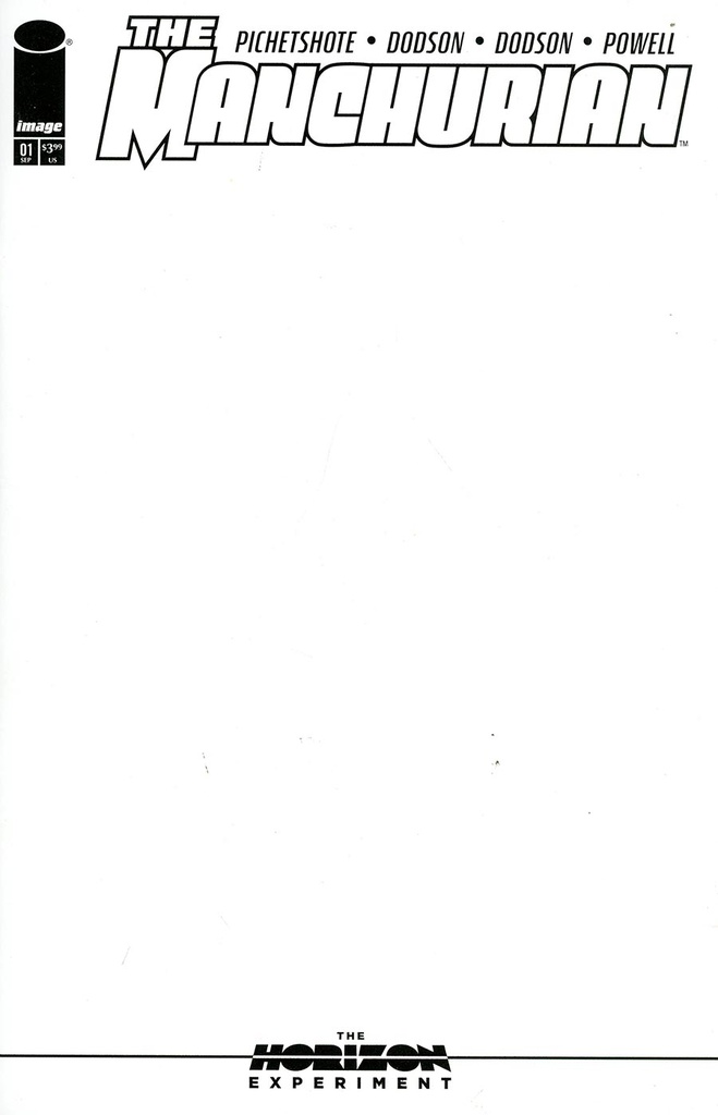 The Horizon Experiment: The Manchurian #1 of 5 (Cover D Blank Variant)