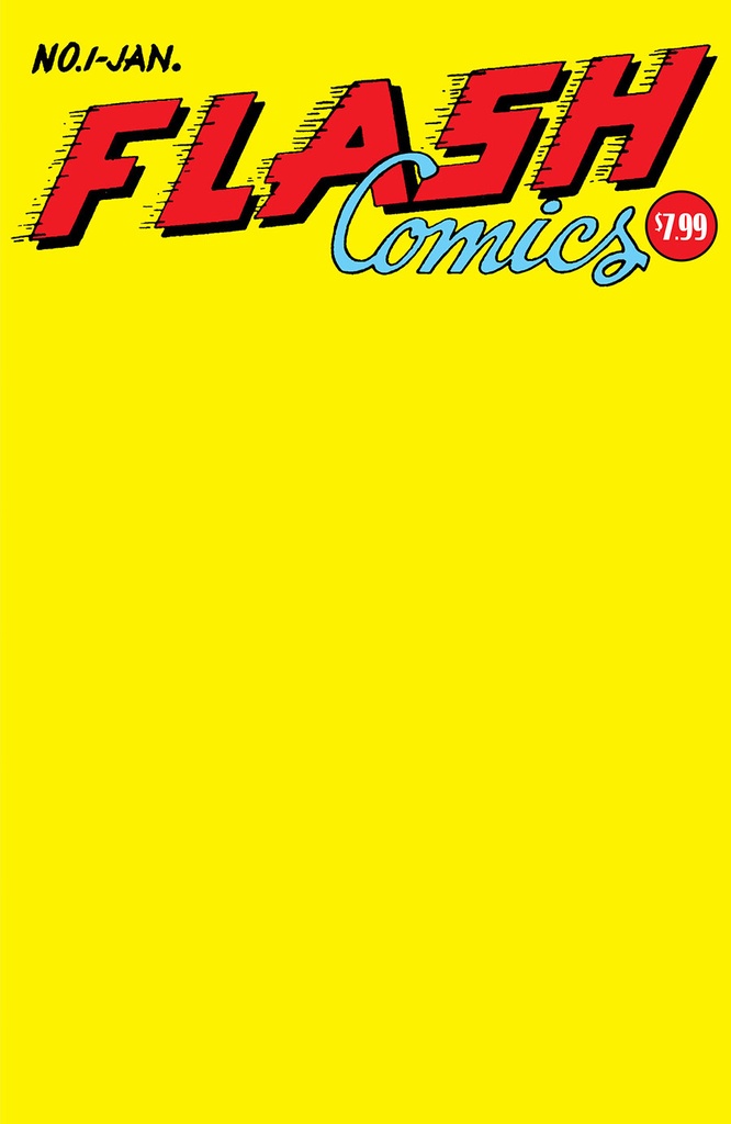 Flash Comics #1 (Facsimile Edition Cover C Blank Variant)