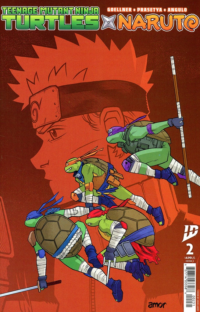 Teenage Mutant Ninja Turtles x Naruto #2 (Cover C John Amor)