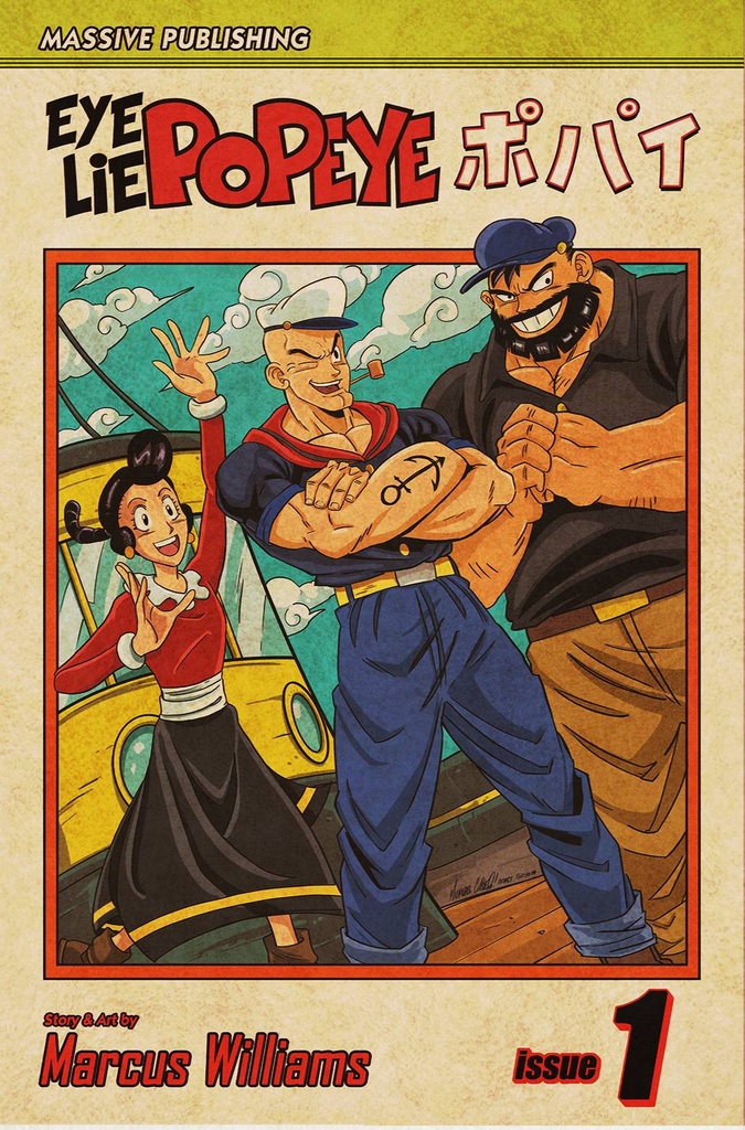 Eye Lie Popeye #1 (Massive Select Michael Calero Homage Faux Leather Variant)