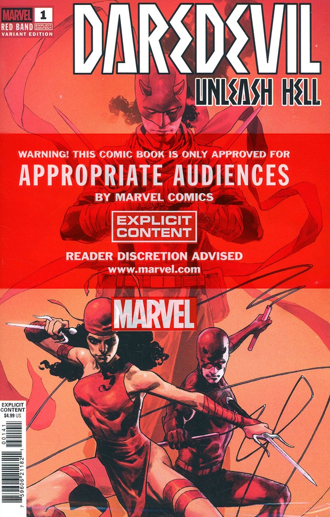 Daredevil: Unleash Hell - Red Band #1 of 5 (Jerome Opena Variant)