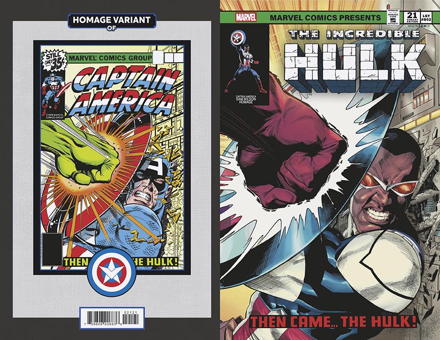 Incredible Hulk #21 (Geoff Shaw Captain America Sam Wilson Homage Variant)