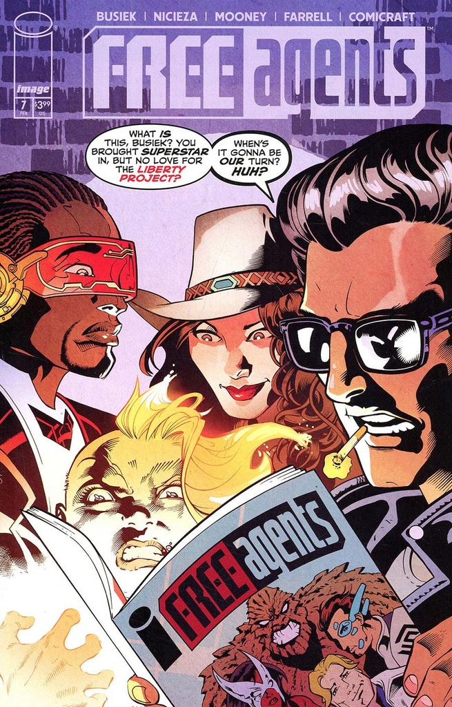 Free Agents #7 (Cover C Triona Farrell, Wade Von Grawbadger & James Fry)